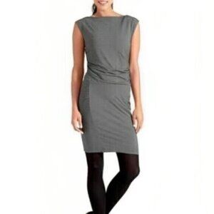 Athleta | Women's Grey Black Stripe Sleeveless Westwood Dress Size Small